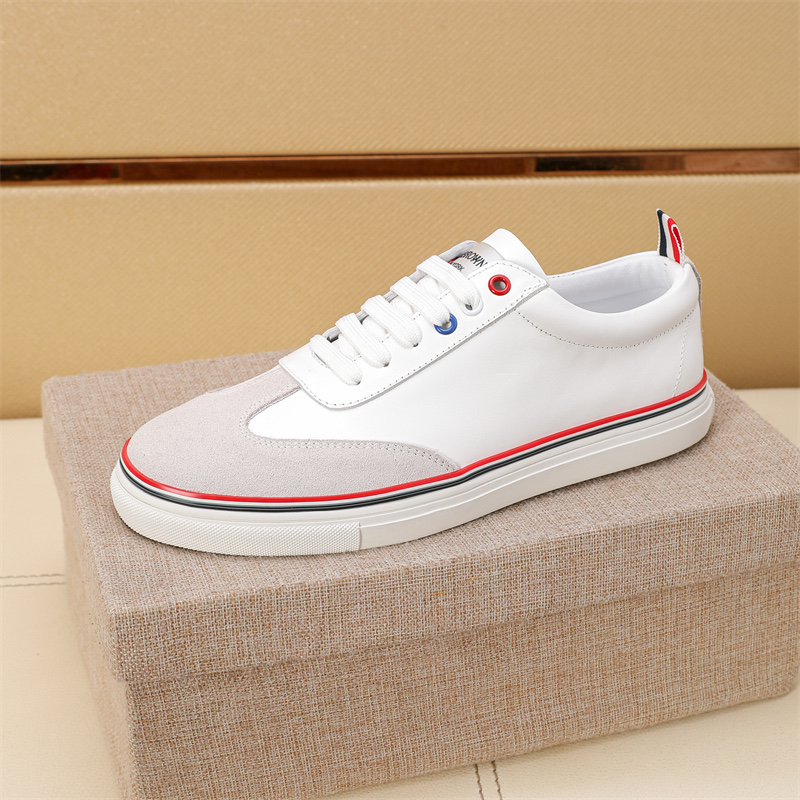 Thom Browne Leather Sneakers White with Tricolor Stripe Detail, Size 38-44 3 i1742194560580 6749 0 1