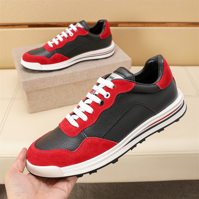 Thom Browne Men's Red & Black Leather Sneakers - Classic Style, Sizes 38-44 8 i1742194762298 4233 0 6