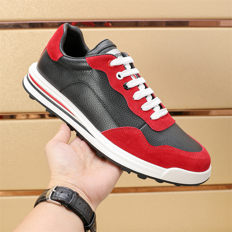 Thom Browne Men's Red & Black Leather Sneakers - Classic Style, Sizes 38-44 10 i1742194762298 4280 0 8