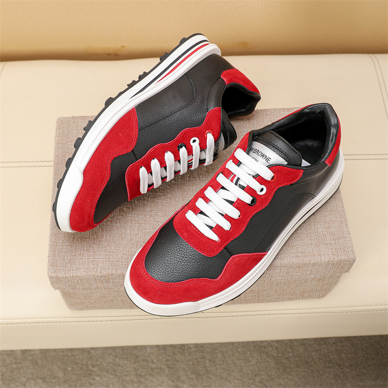 Thom Browne Men's Red & Black Leather Sneakers - Classic Style, Sizes 38-44 9 i1742194762980 6640 0 7