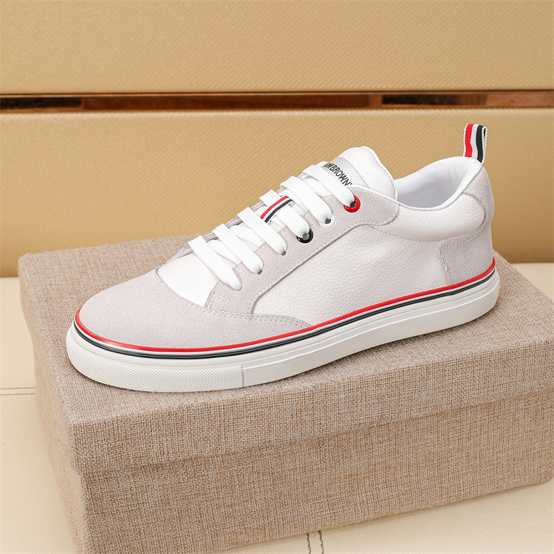 Thom Browne White Leather Sneakers with Signature Stripe Detail - Size 38-44 10 i1742195064783 4779 0 8