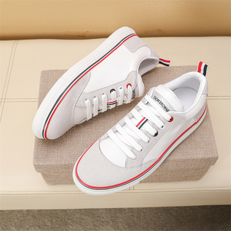 Thom Browne White Leather Sneakers with Signature Stripe Detail - Size 38-44 8 i1742195065204 6363 0 6