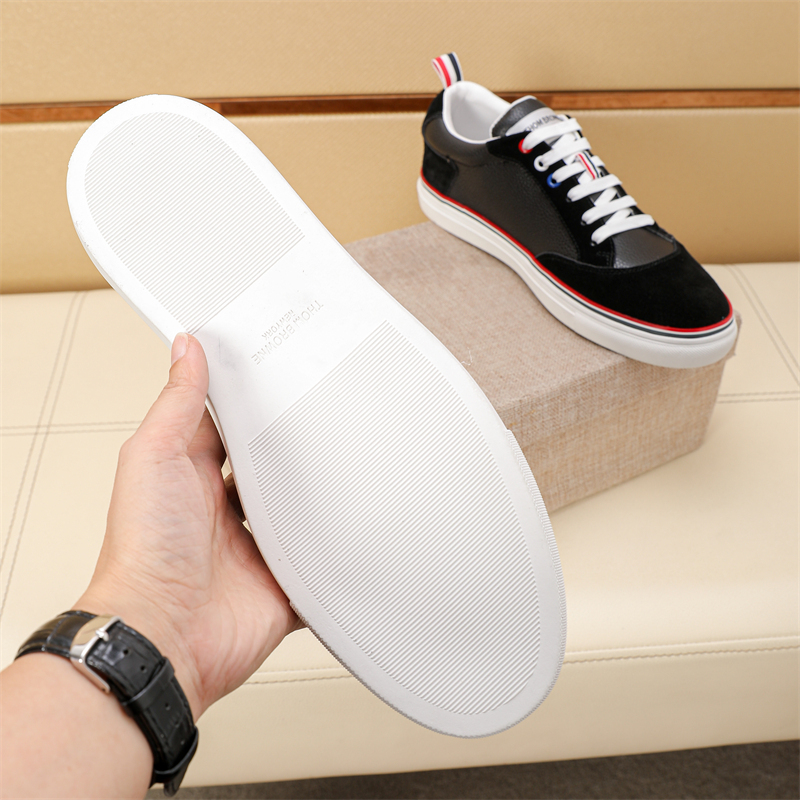 Thom Browne Men's Leather Sneakers with Signature Stripe Detail 8 i1742195082669 5125 0 6