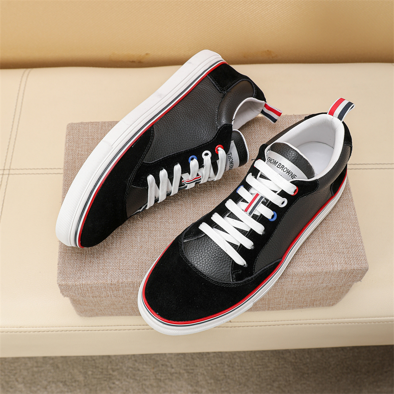 Thom Browne Men's Leather Sneakers with Signature Stripe Detail 5 i1742195082671 1411 0 3