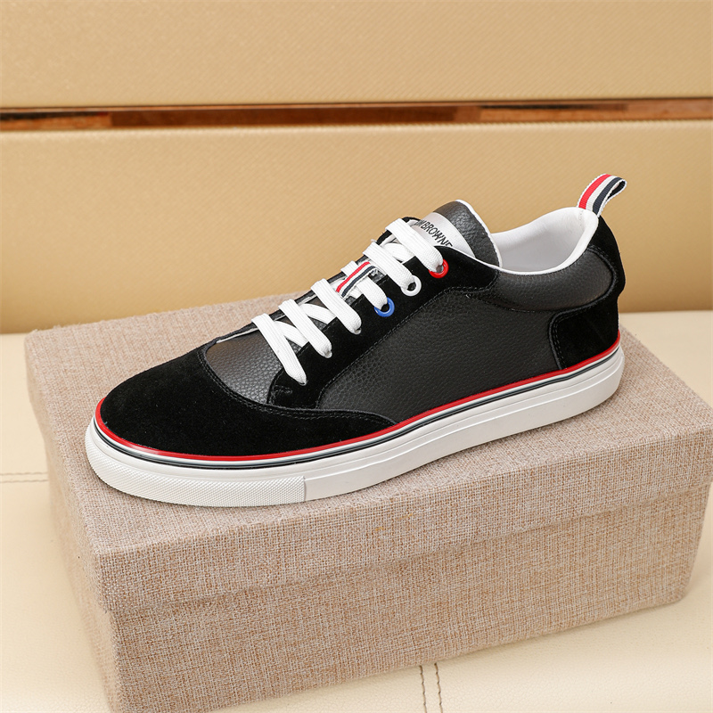 Thom Browne Men's Leather Sneakers with Signature Stripe Detail 3 i1742195082845 5151 0 1