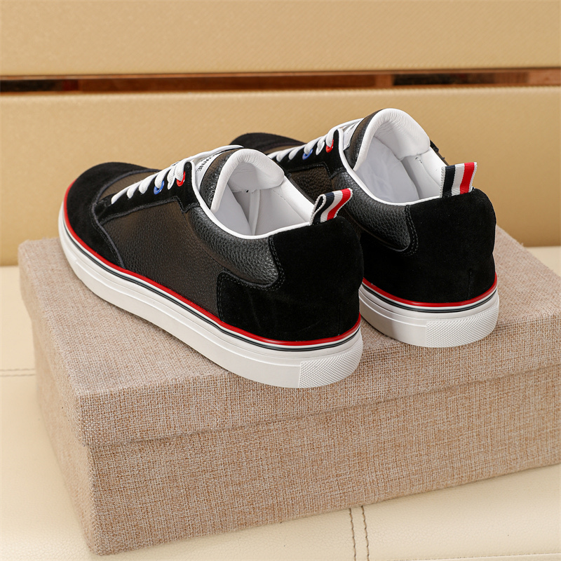 Thom Browne Men's Leather Sneakers with Signature Stripe Detail 9 i1742195083287 4505 0 7