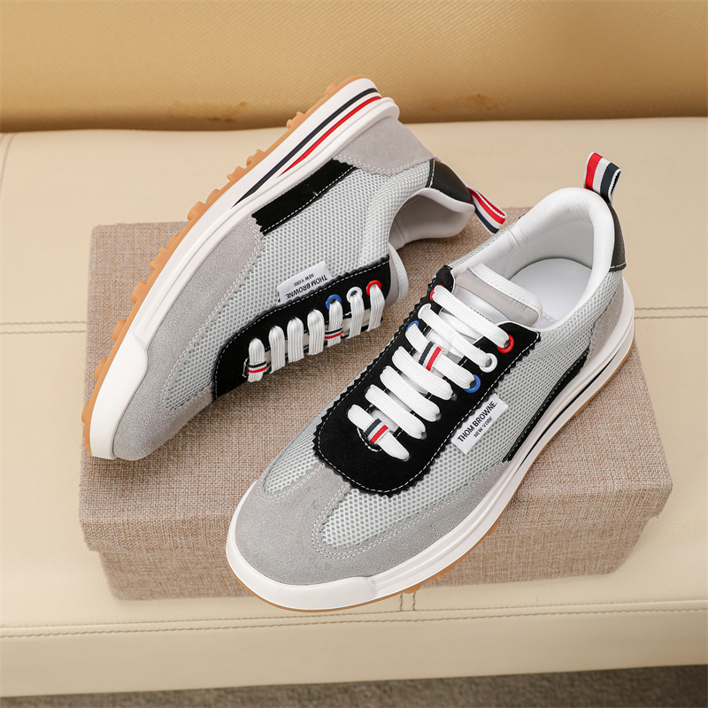 Thom Browne Men's Leather Sneakers with Signature Stripe Detail, Size 38-44 9 i1742195364251 9816 0 7