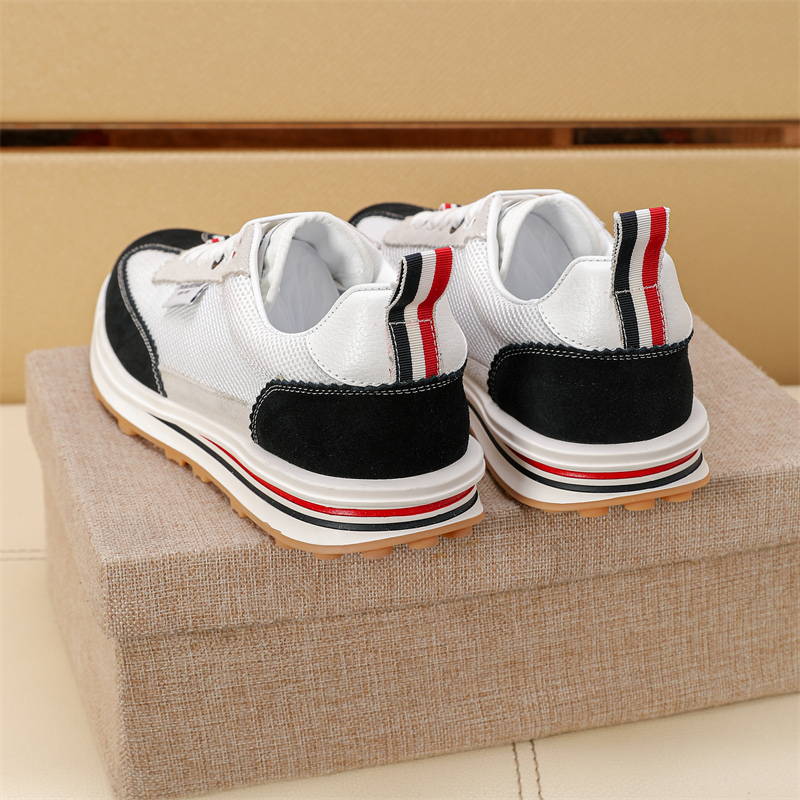 Thom Browne Men's Leather Low-Top Sneakers with Signature Stripe Detail 8 i1742195383075 9938 0 6