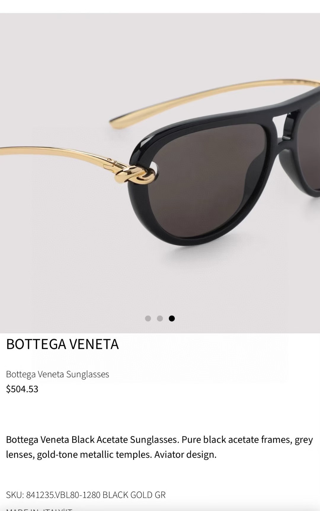  Bottega Venet*
MODEL：BV1418S
SIZE：58口15-145
