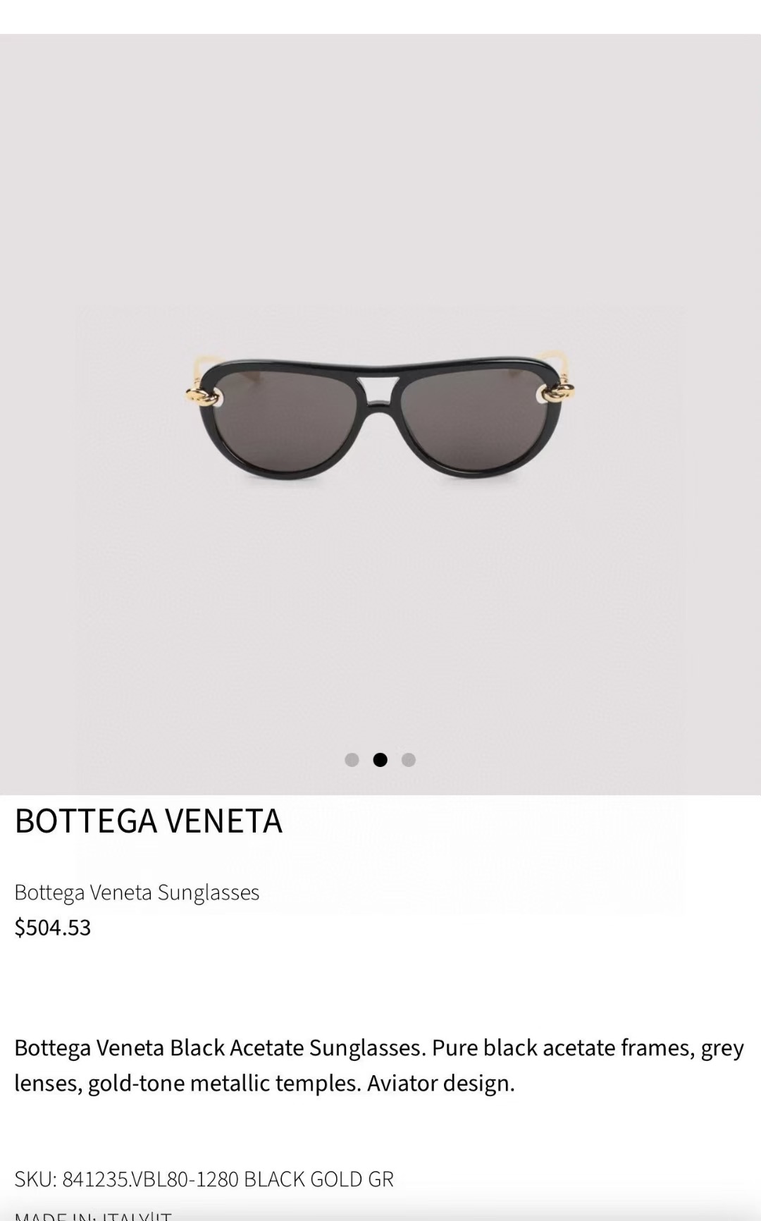  Bottega Venet*
MODEL：BV1418S
SIZE：58口15-145
