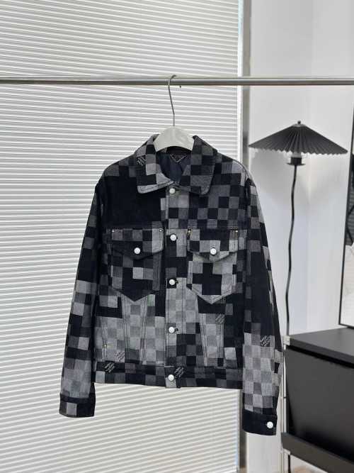 Louis Vuitton Mosaic Checkered Denim Jacket, Pharrell Williams Collaboration 6 Louis Vuitton Mosaic Checkered Denim Jacket, Pharrell Williams Collaboration