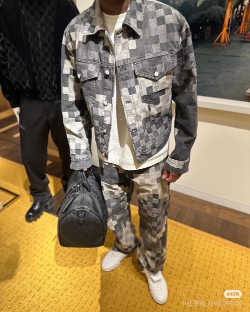 Louis Vuitton x Pharrell Mosaic Check Denim Jacket - Limited Edition 1 Louis Vuitton x Pharrell Mosaic Check Denim Jacket - Limited Edition