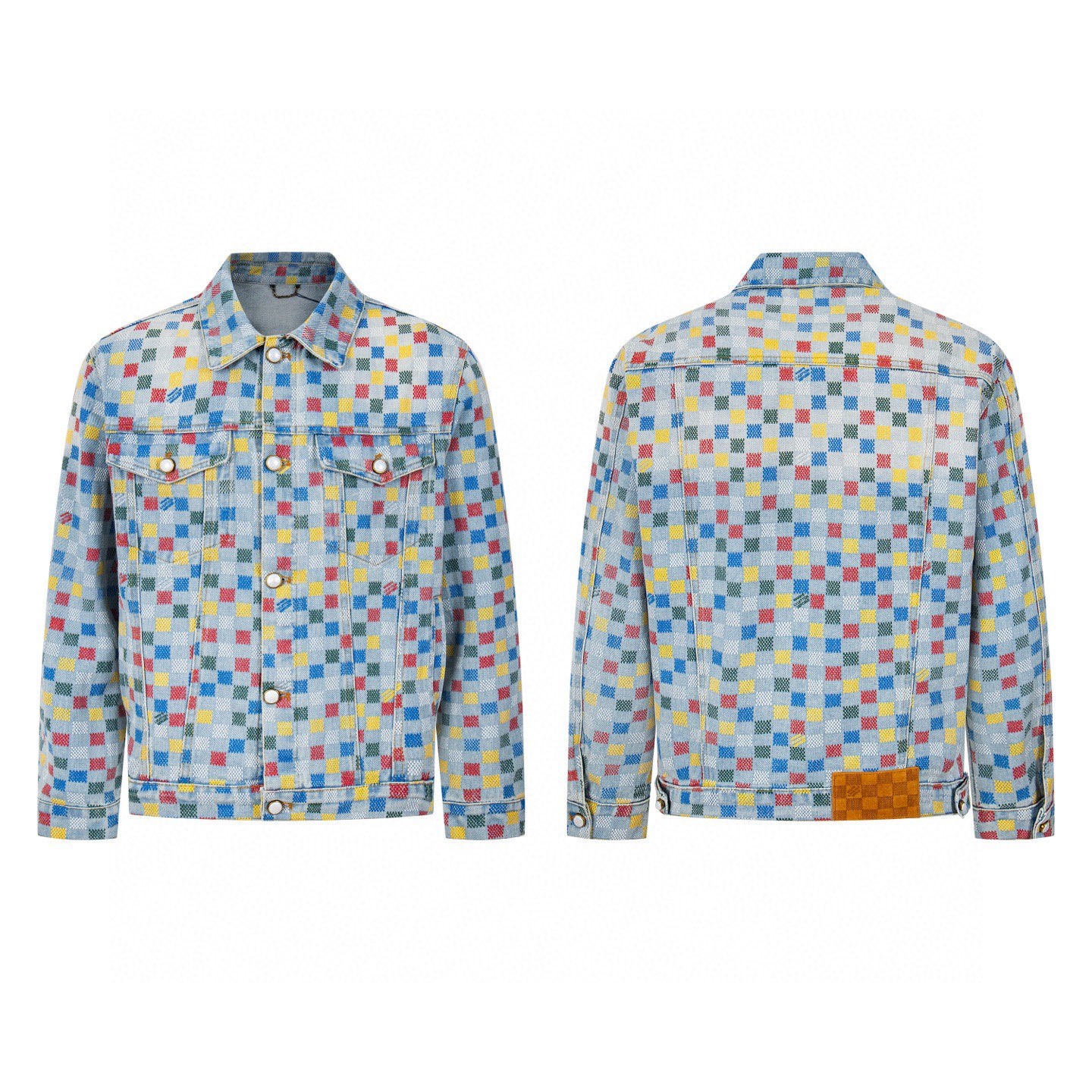 Louis Vuitton 25SS Color Checkered Denim Jacket, Heavy Twill Fabric