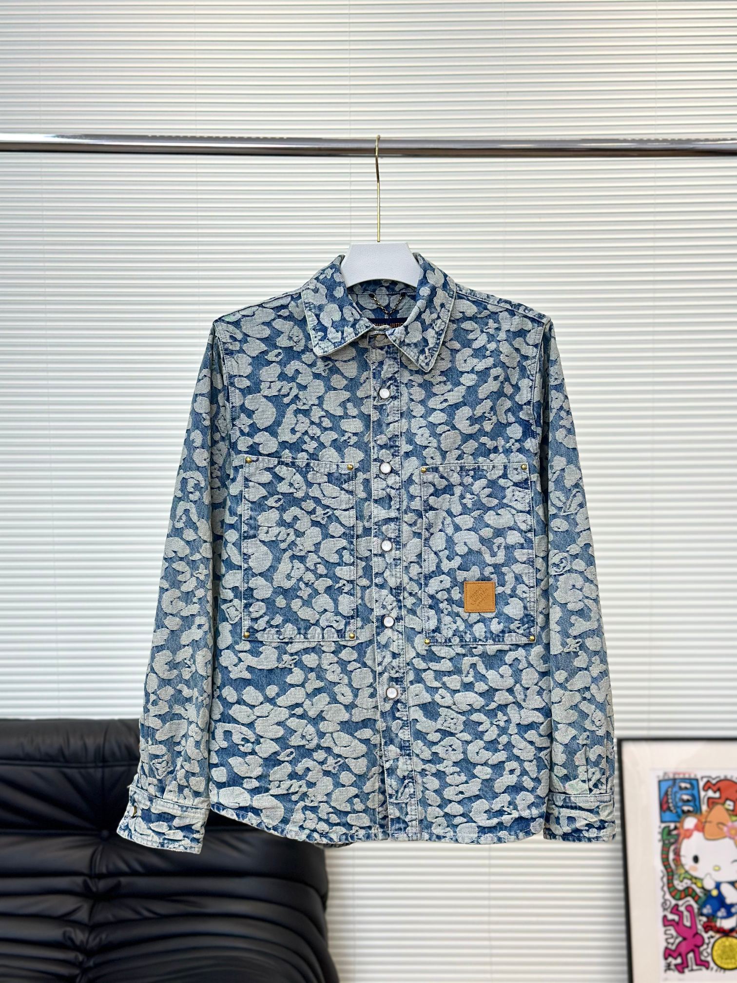 Louis Vuitton x Nigo Leopard Print Denim Jacket - Limited Edition Design
