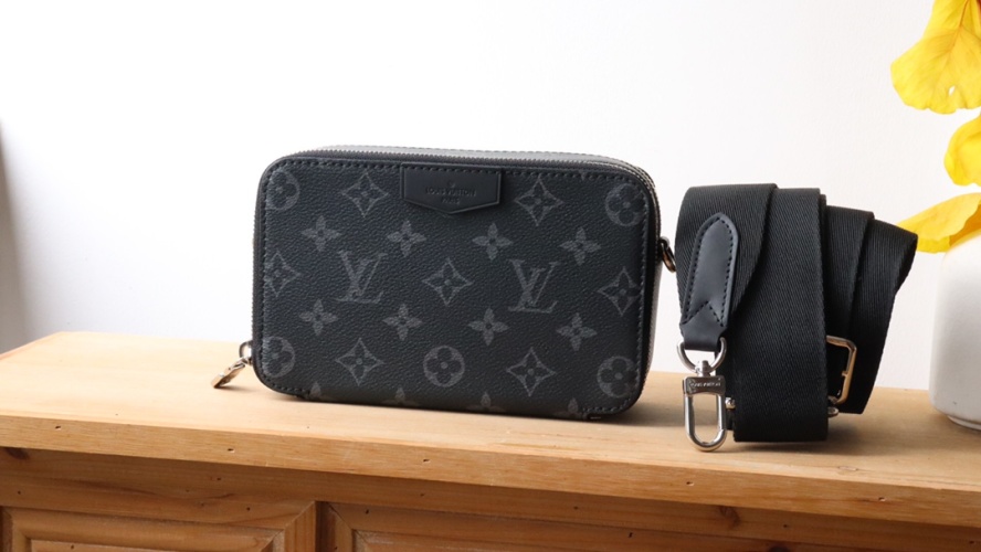 Louis Vuitton Alpha Wearable Bag Monogram Eclipse Canvas with Leather Trim