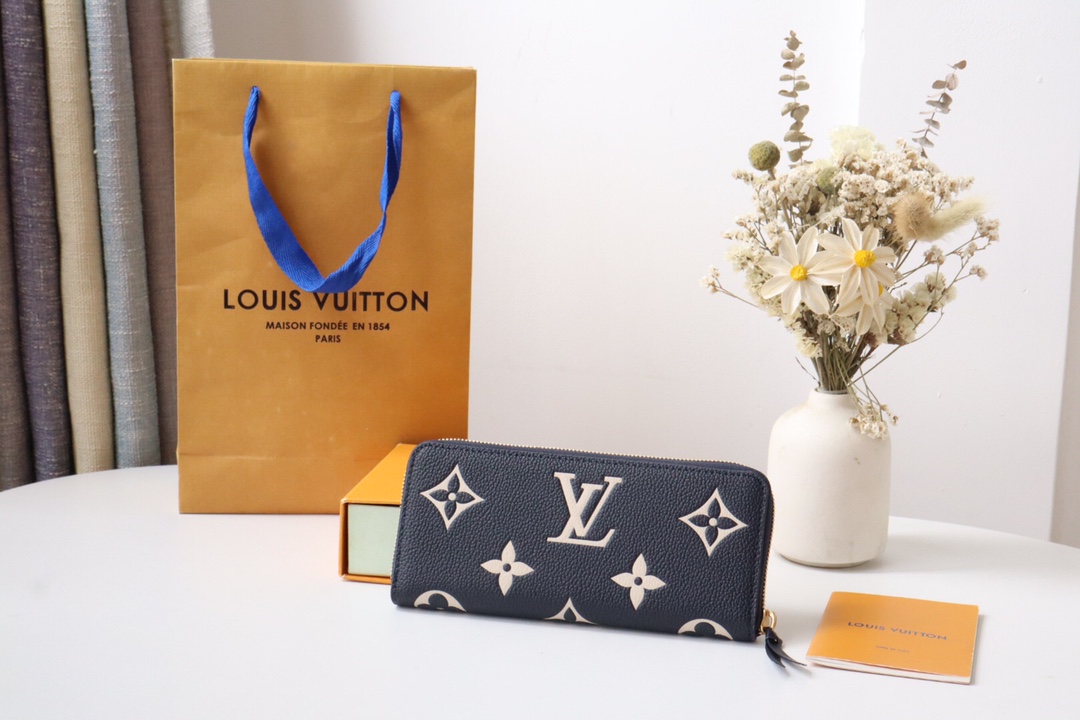 Louis Vuitton Wallet Blue Dark Men Empreinte​ M83594