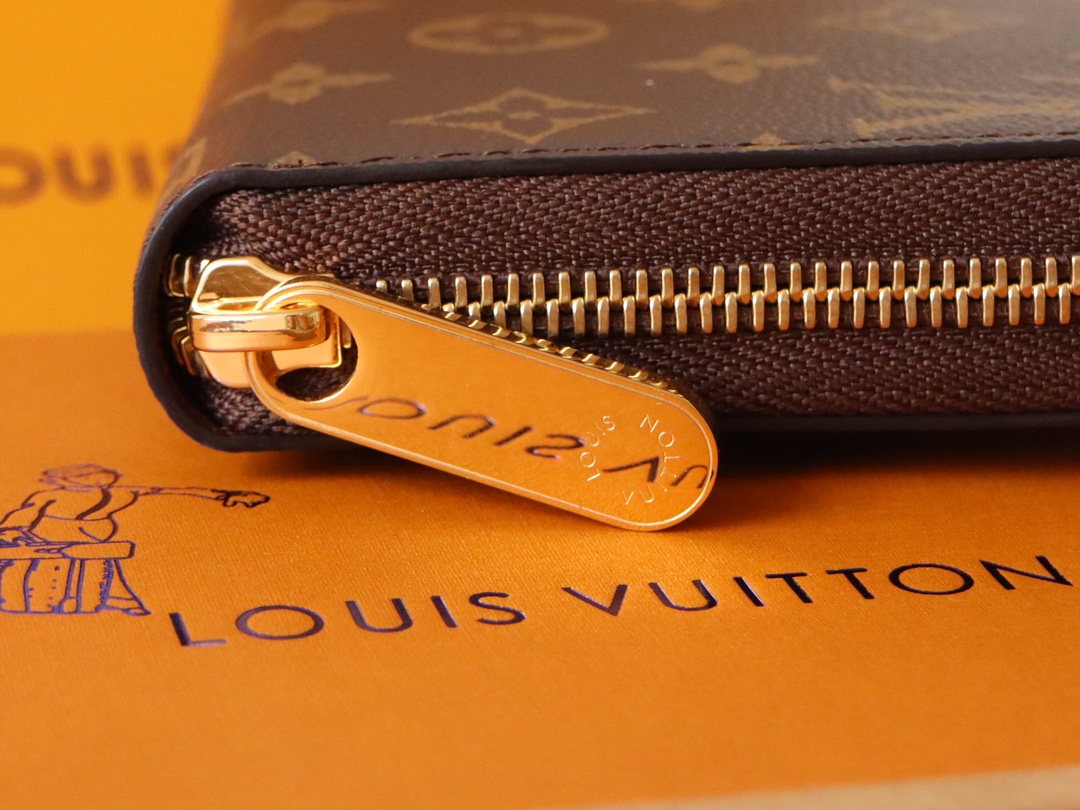 Louis Vuitton Zip-Around Wallet Monogram Canvas -12 Card Slots - Gift Packaging 6 i1731135260 3512 5