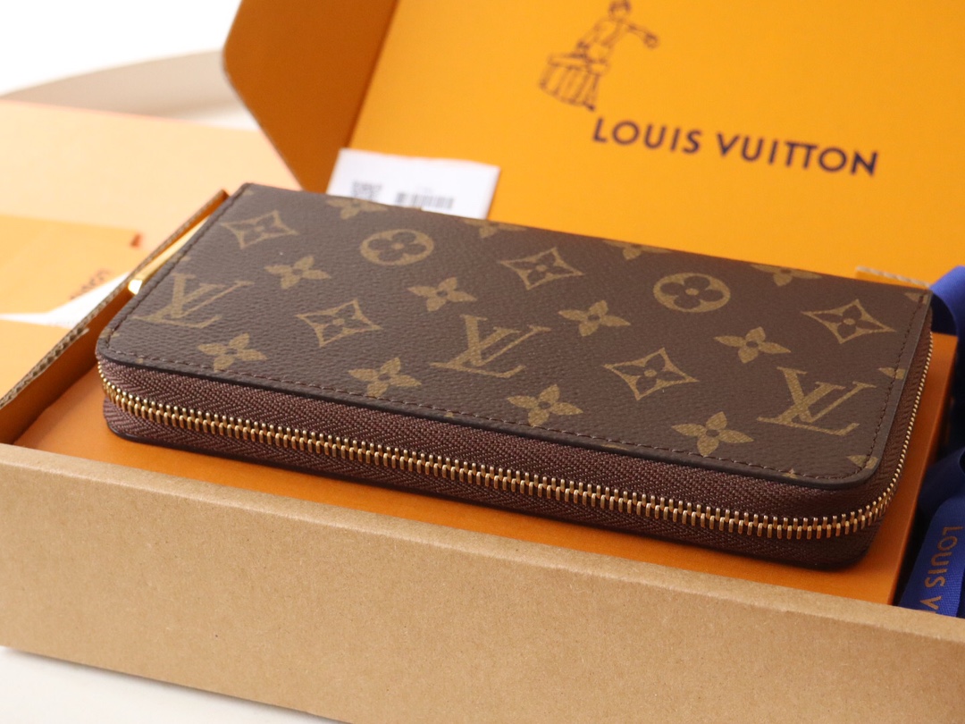 Louis Vuitton Zip-Around Wallet Monogram Canvas -12 Card Slots - Gift Packaging 5 i1731135260 8655 9