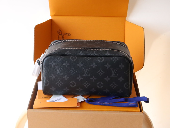 Louis Vuitton Dopp Kit Monogram Shadow Leather Travel Toiletry Bag 1 Louis Vuitton Dopp Kit Monogram Shadow Leather Travel Toiletry Bag