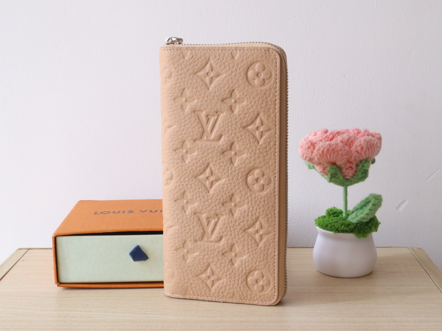 Louis Vuitton Taurillon Leather Wallet, Khaki, Zip Around Closure 1 i1742793068618 1180 0 0