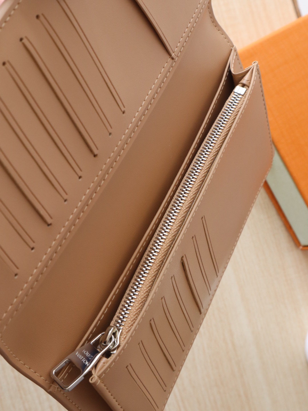 Louis Vuitton Taurillon Leather Multiple Wallet Monogram Embossed - Beige 7 i1742793419267 7335 0 6
