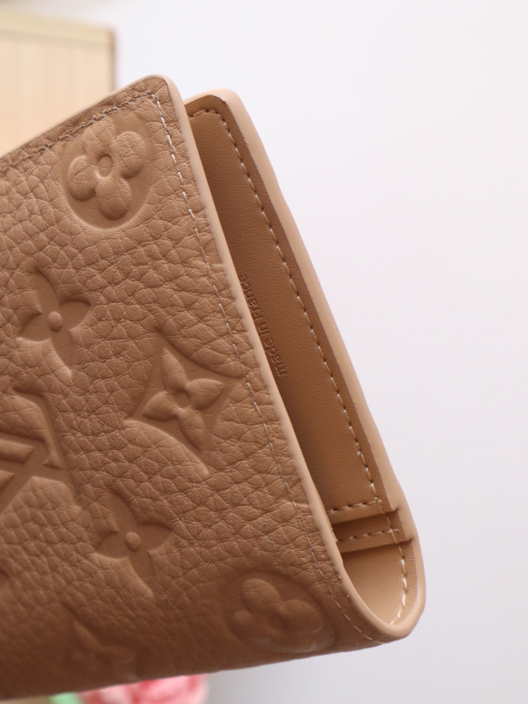 Louis Vuitton Taurillon Leather Multiple Wallet Monogram Embossed - Beige 9 i1742793419726 6796 0 8