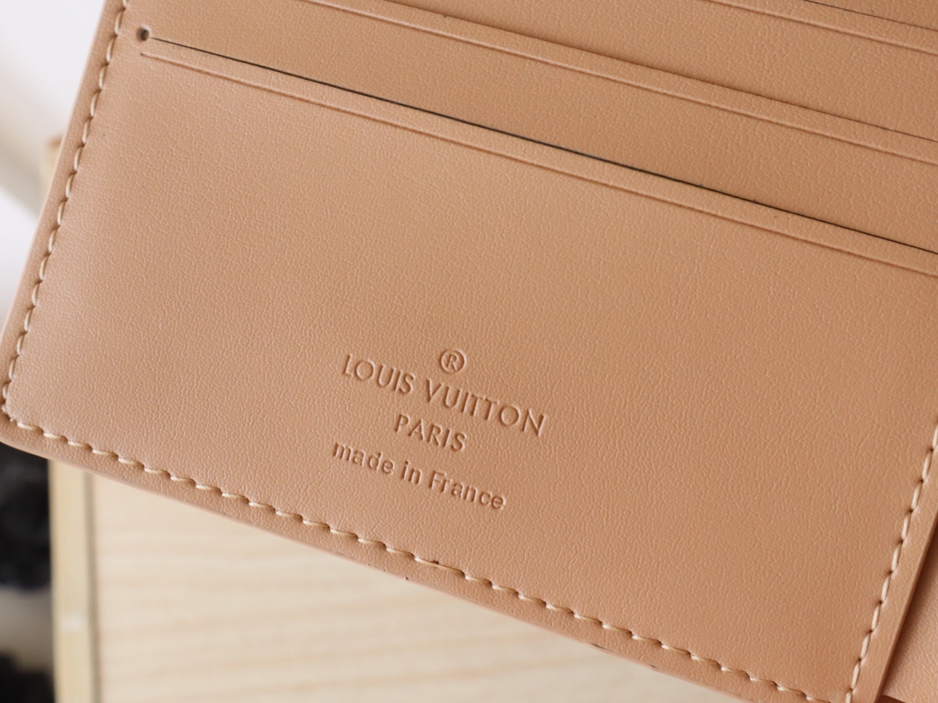Louis Vuitton Multiple Wallet Taurillon Leather Monogram Embossed Beige 6 i1742793554121 2005 0 5