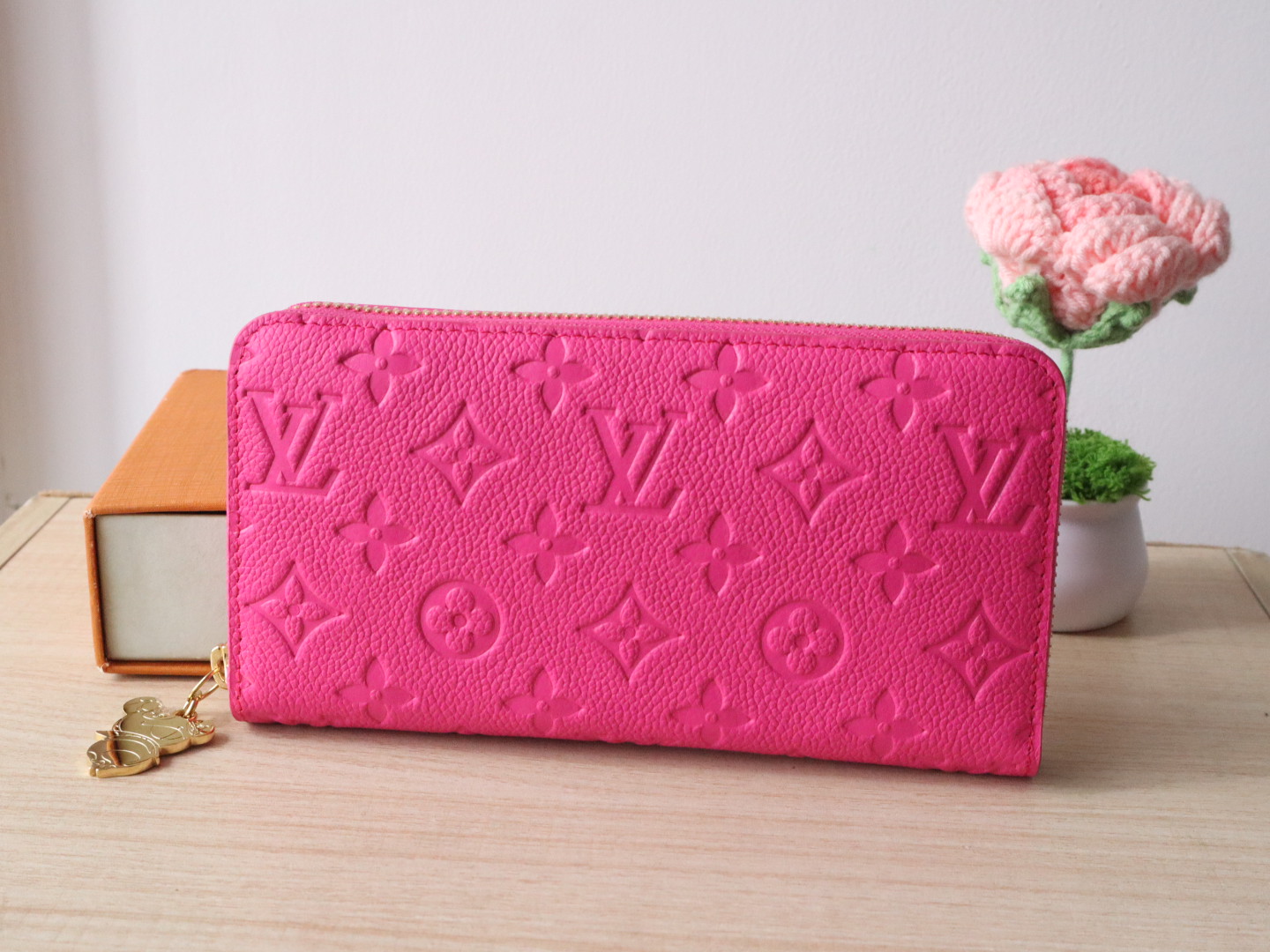 Louis Vuitton Zippy Wallet Murakami Takashi Pink Monogram Canvas Leather