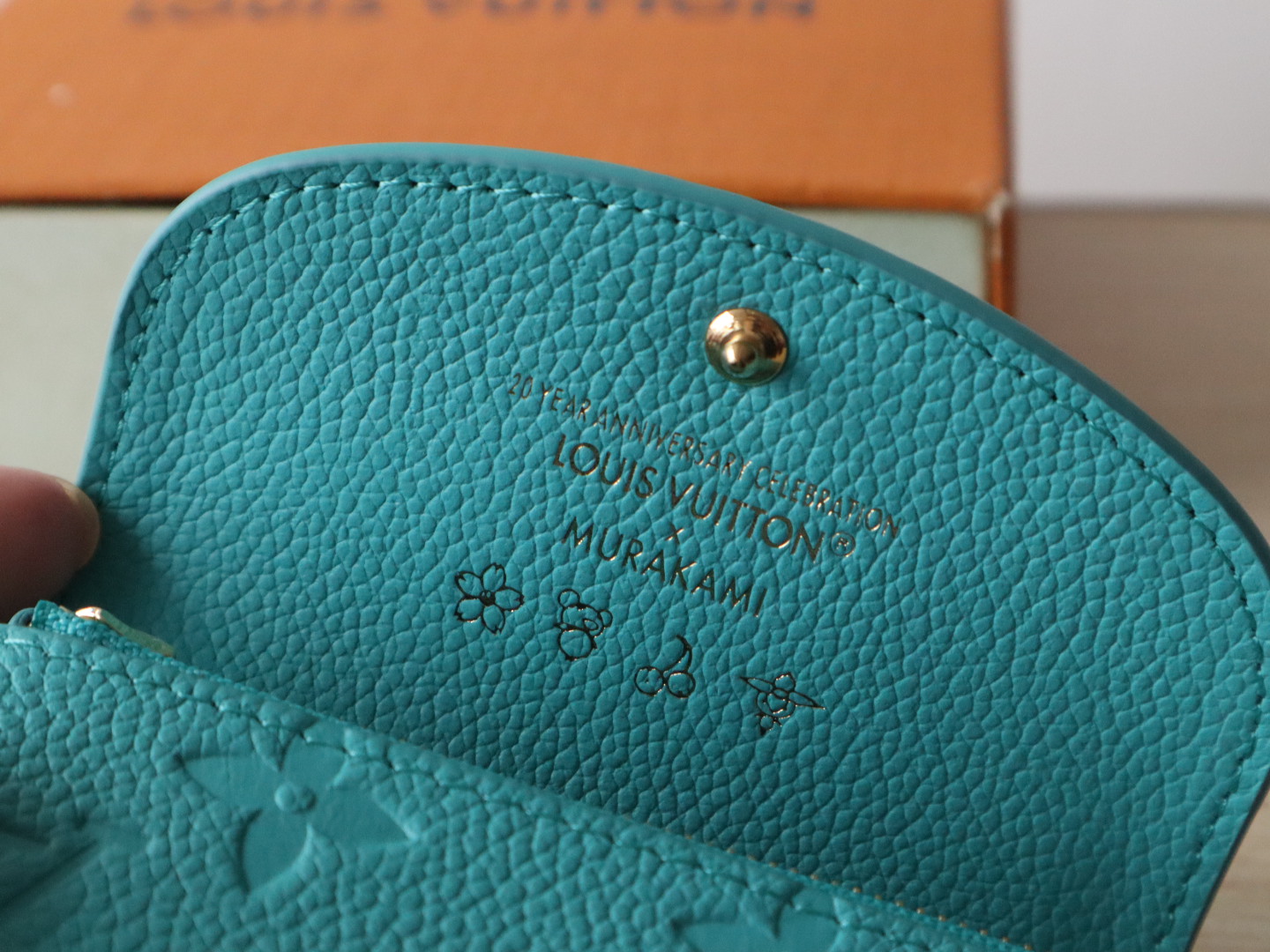 Louis Vuitton Rosalie Coin Purse Monogram Empreinte Leather Turquoise Wallet 8 i1743408862770 3968 0 7