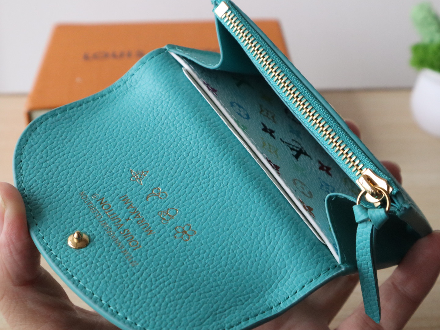 Louis Vuitton Rosalie Coin Purse Monogram Empreinte Leather Turquoise Wallet 7 i1743408863456 3705 0 6