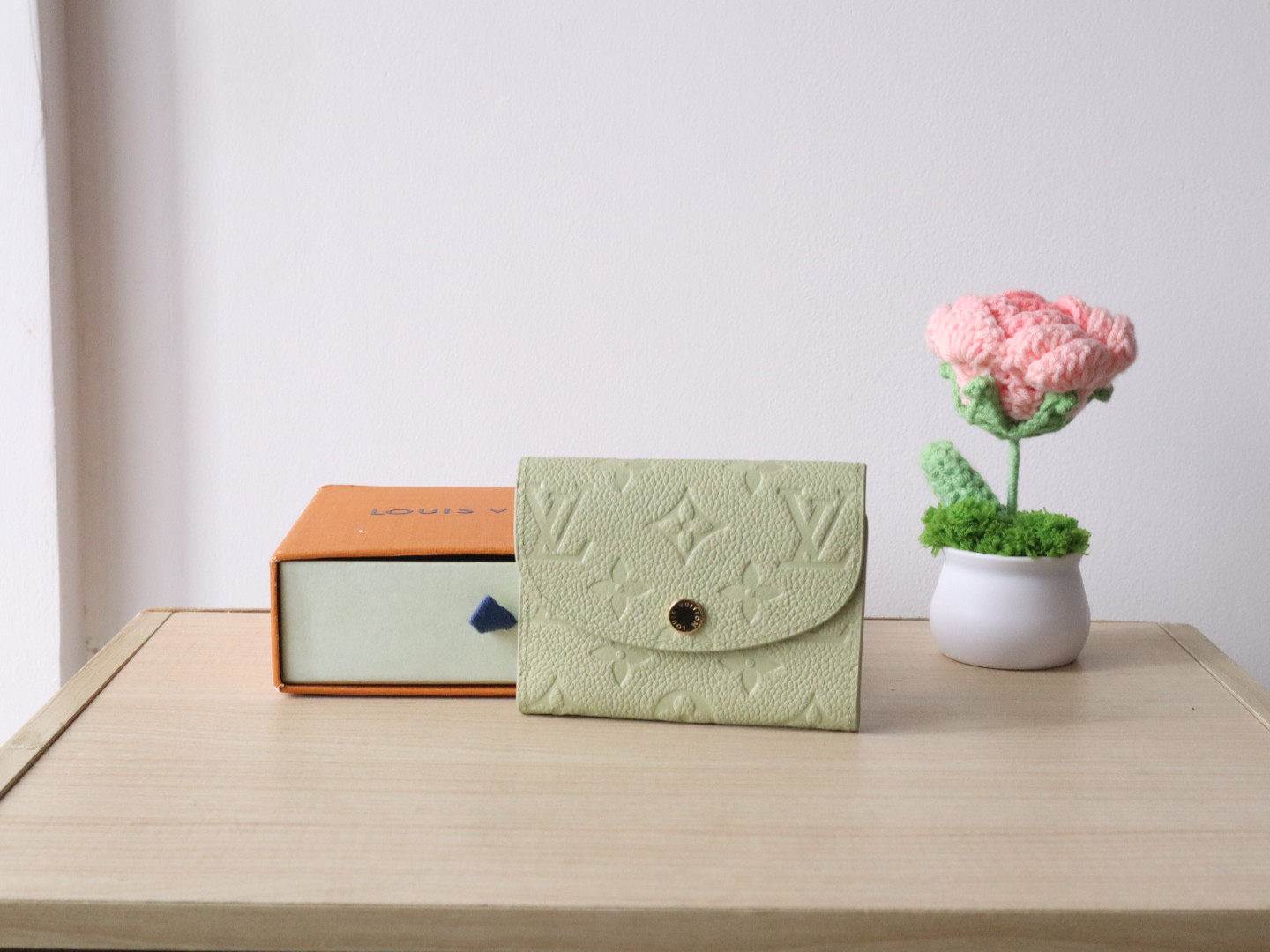 Louis Vuitton x TM Portumone Rosali Wallet in Mint Green