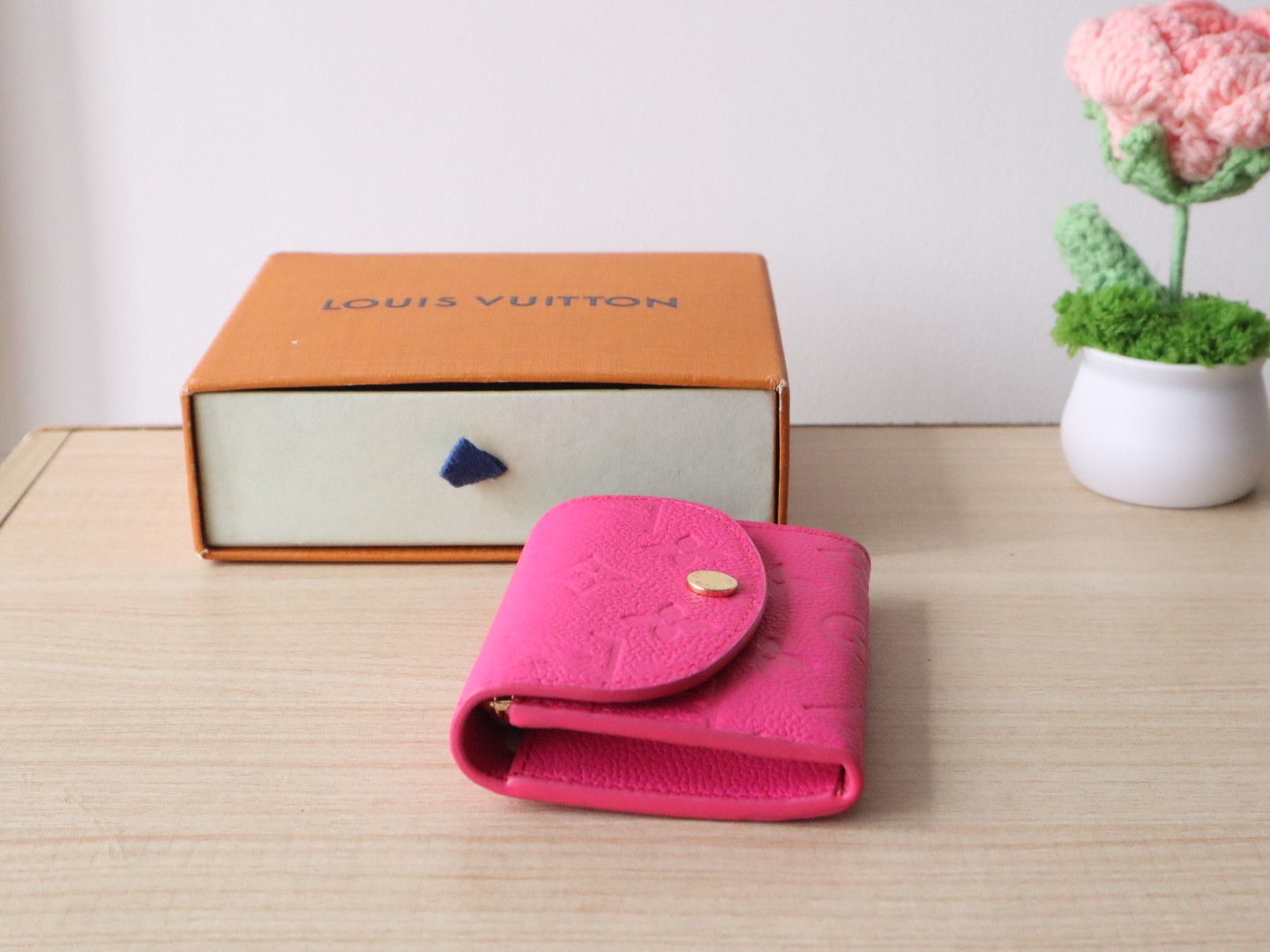 Louis Vuitton Rosalie Coin Purse Wallet Monogram Ampreinte Leather Pink 5 i1743408945904 6630 0 4