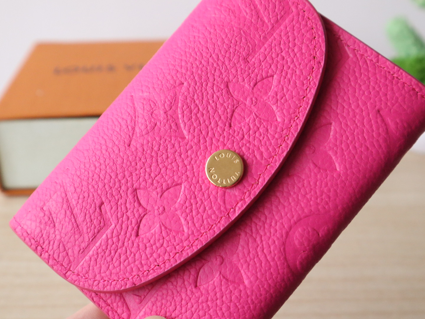 Louis Vuitton Rosalie Coin Purse Wallet Monogram Ampreinte Leather Pink 6 i1743408945911 454 0 5