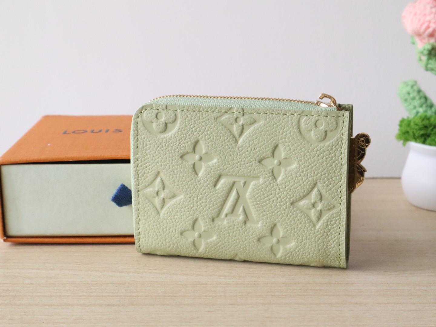 Louis Vuitton x TM Portfolio Noah Compact Wallet, Embossed Leather, Green 3 i1743409061753 5937 0 2