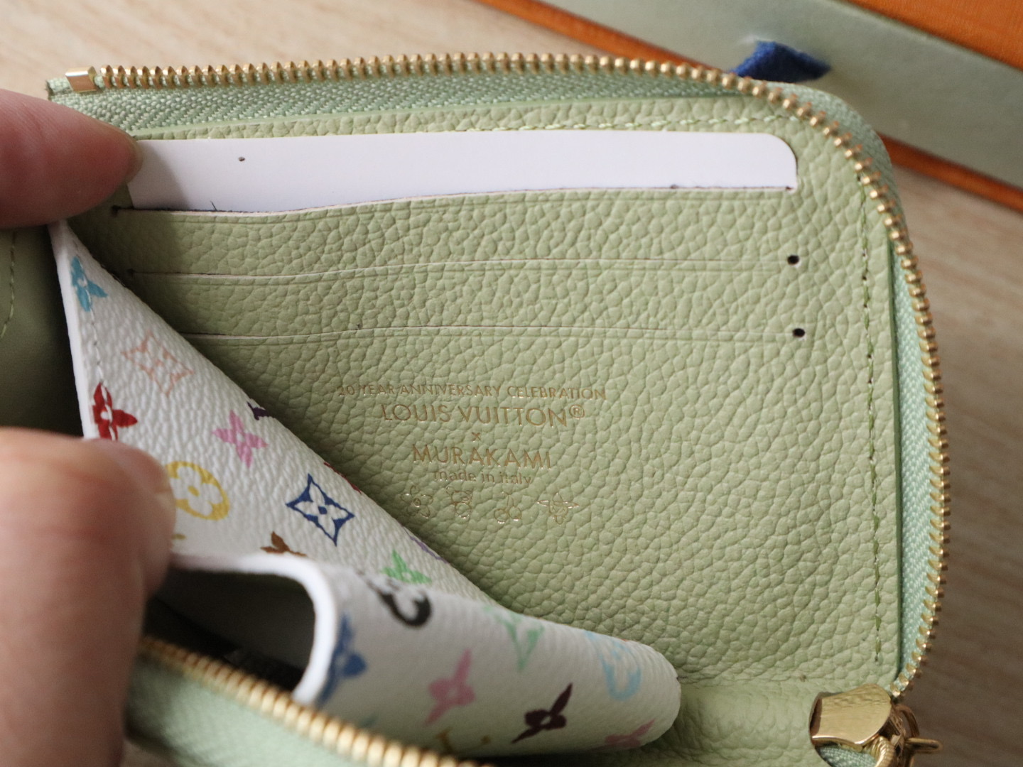 Louis Vuitton x TM Portfolio Noah Compact Wallet, Embossed Leather, Green 9 i1743409061875 5330 0 8