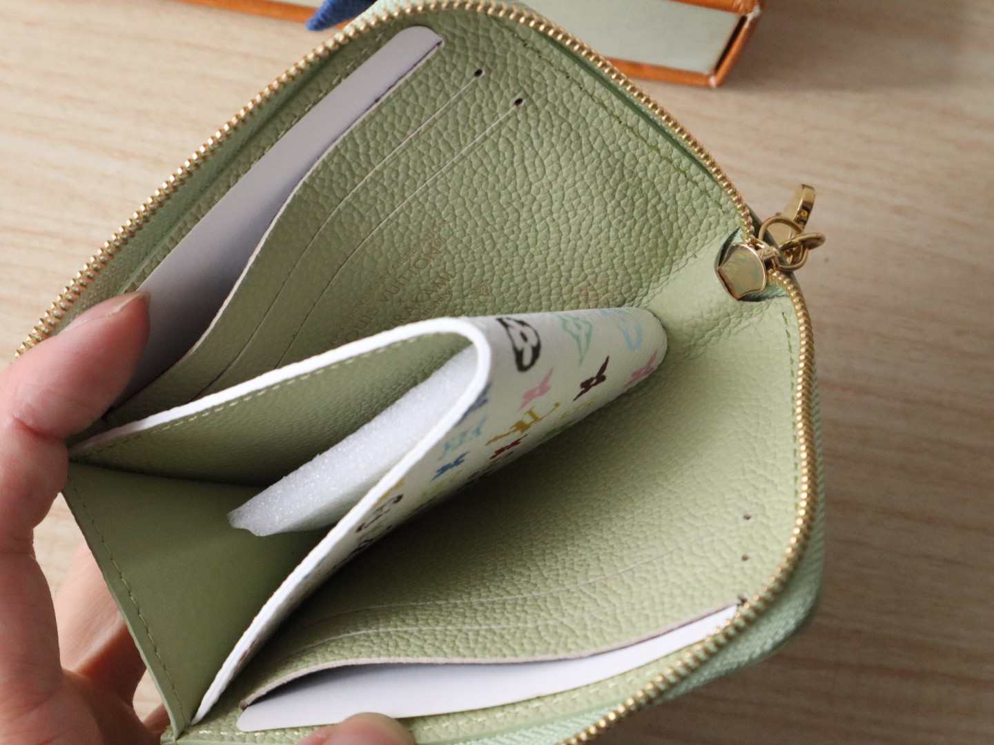 Louis Vuitton x TM Portfolio Noah Compact Wallet, Embossed Leather, Green 8 i1743409062345 1566 0 7