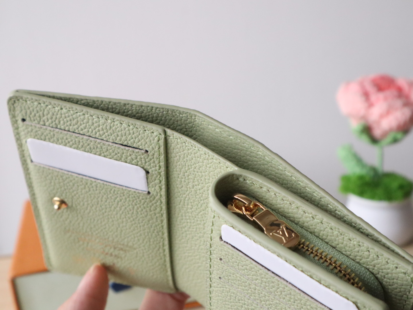 Louis Vuitton Cléa Wallet Monogram Empreinte Leather - Pistachio 8 i1743409316452 4436 0 7