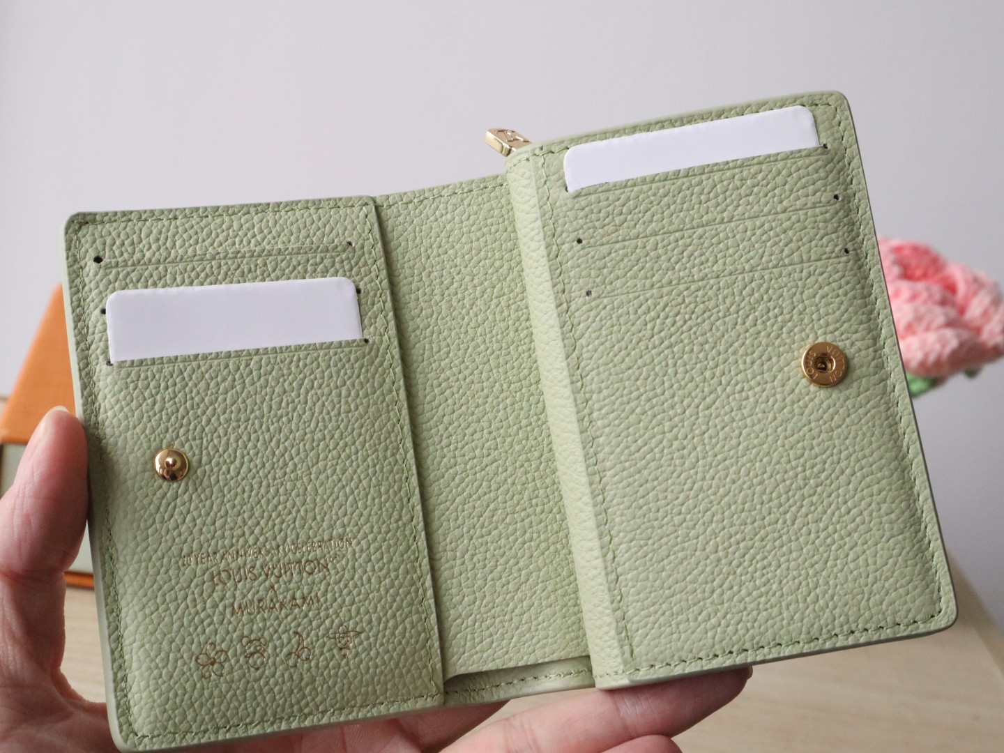 Louis Vuitton Cléa Wallet Monogram Empreinte Leather - Pistachio 6 i1743409317133 1914 0 5