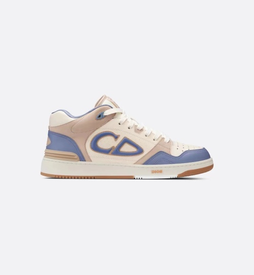 Dior B57 Mid-Top Sneakers: Blue & Cream Leather with CD Signature
