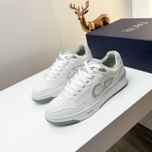Dior Low-Top Sneakers in White Leather with Signature CD Logo and Rubber Sole 1 Dior Low-Top Sneakers in White Leather with Signature CD Logo and Rubber Sole
