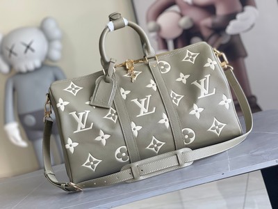 Louis Vuitton LV Keepall Wholesale Travel Bags Pink Monogram Canvas Cowhide Fabric Spring Collection