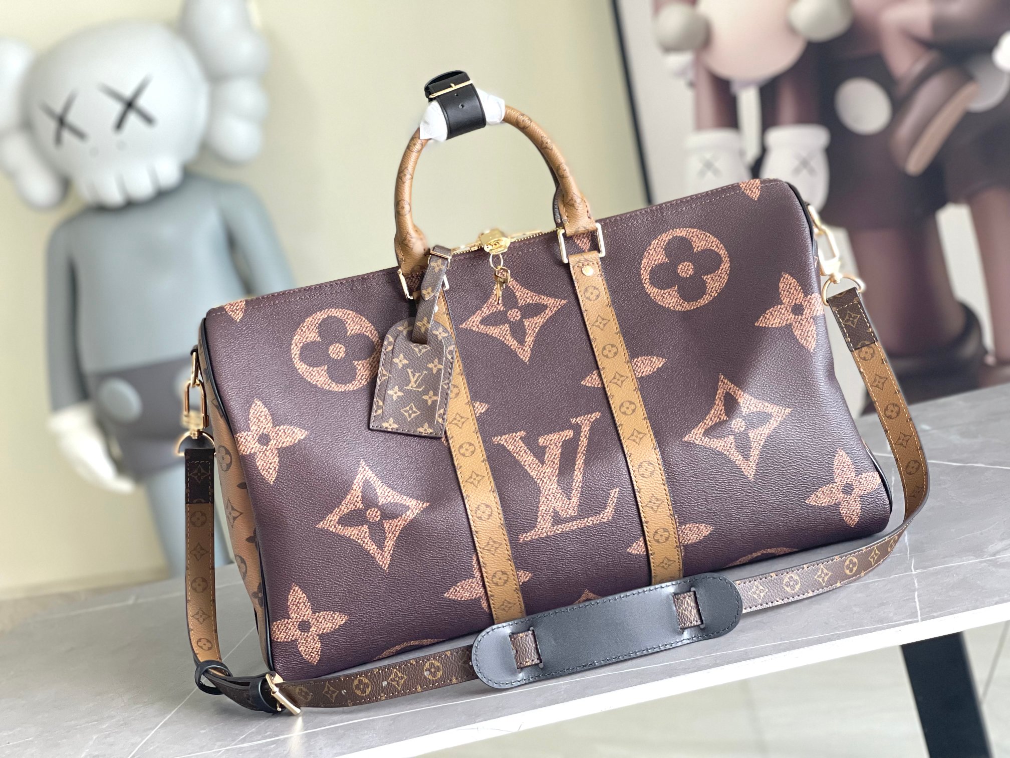  顶级原单M47211 本款 Keepall Bandoulière 45 旅行袋为 Monogram 