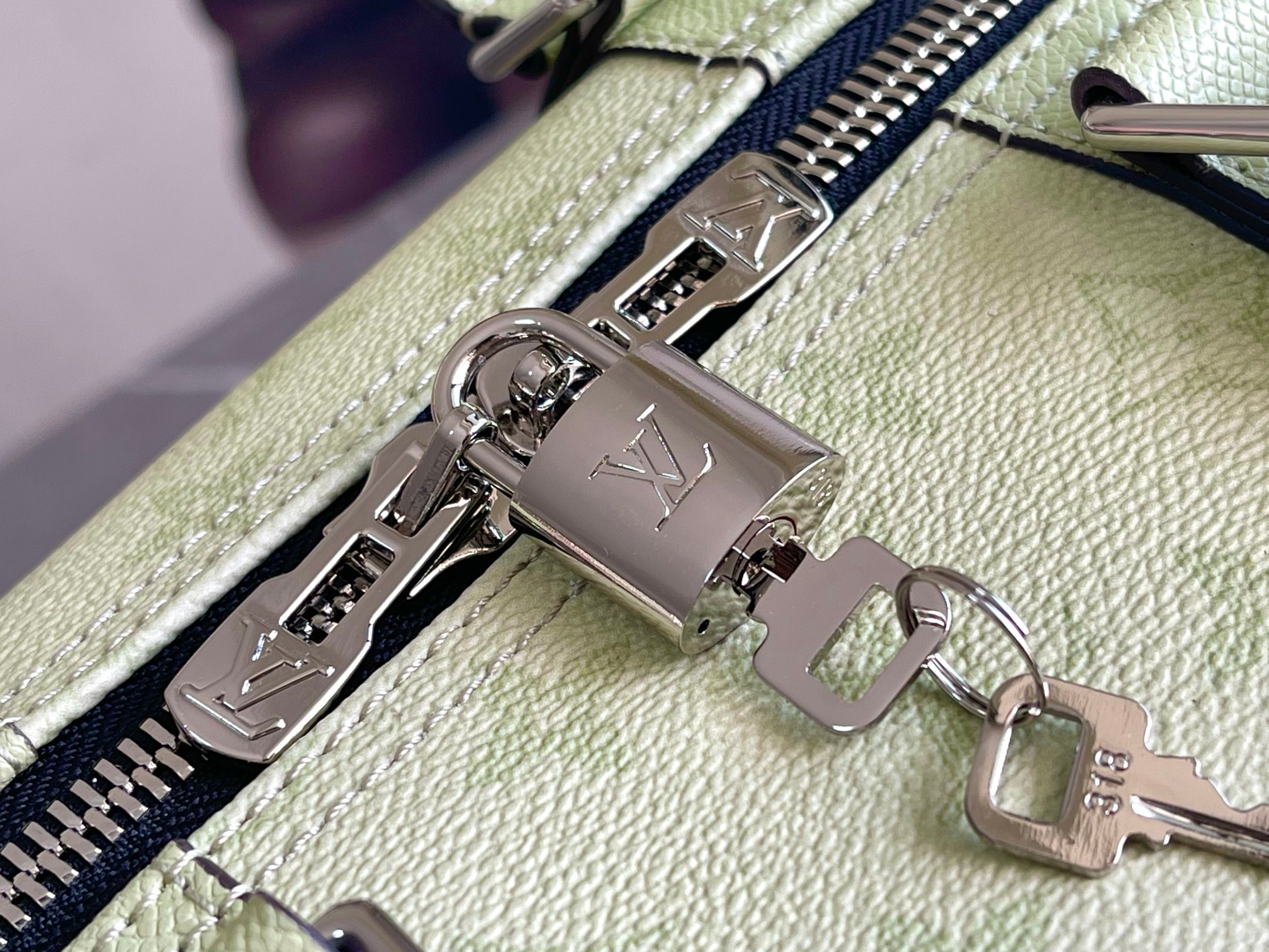  顶级原单 路易威登经典 Keepall 45尺寸旅行袋款号14124 浸染宛如朝阳的粉彩色调，活力迎接