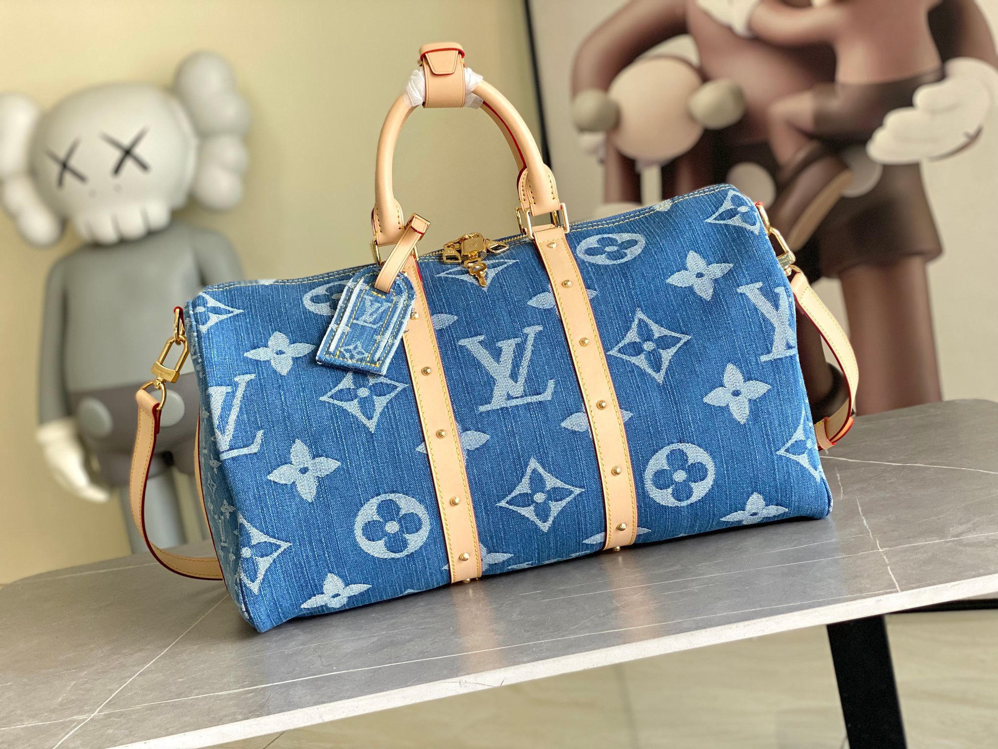 变码芯片 顶级原单 M24315 KEEPALL 50 旅行袋（配肩带）50cm，丹宁系列
于1924
