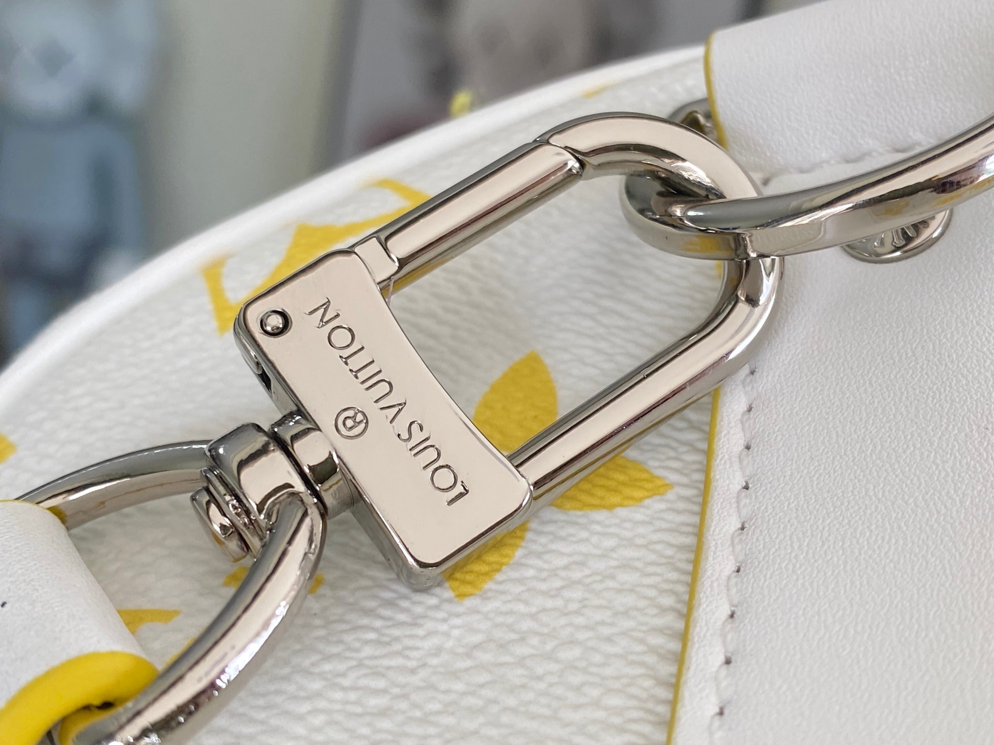 M14834 KEEPALL BANDOULIÈRE 50 黄白色Monogram Bandana圖案以