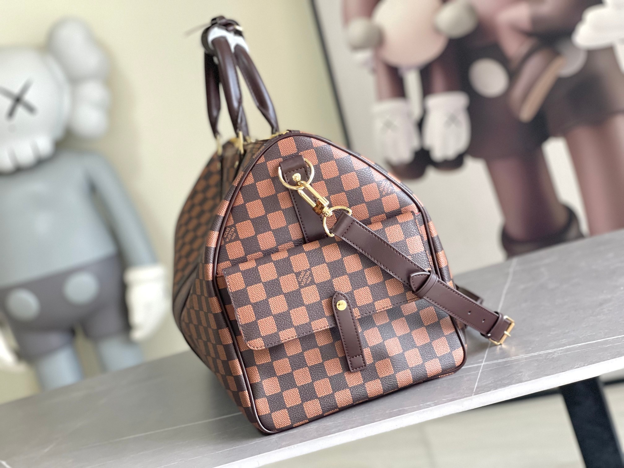 顶级原单m40799男包枕头包系列 KEEPALL 50 旅行袋 以细致粒面Taurillon Mono