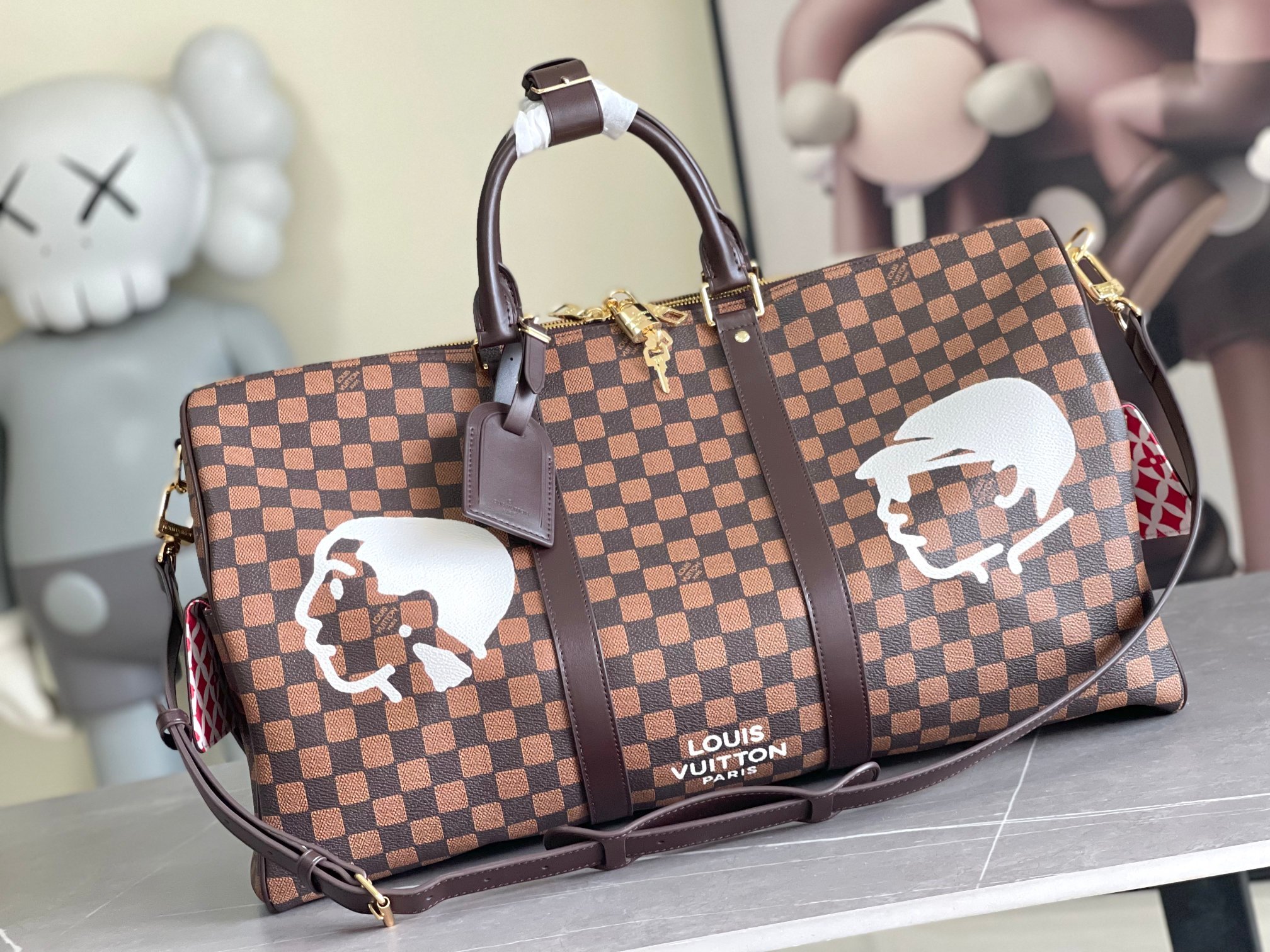 顶级原单m40799男包枕头包系列 KEEPALL 50 旅行袋 以细致粒面Taurillon Mono