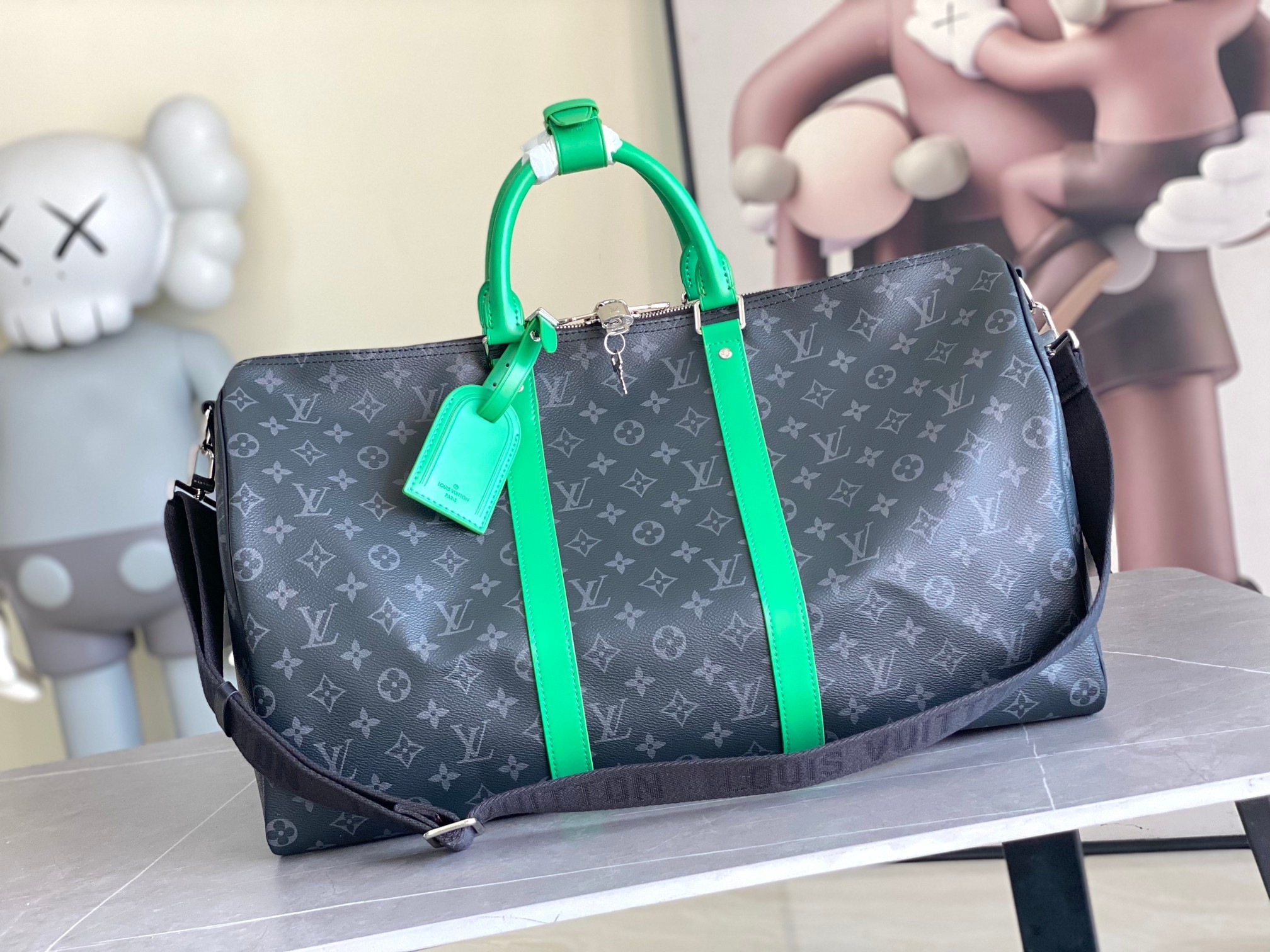 顶级原单m26434男包枕头包系列 KEEPALL 50 旅行袋 以细致粒面Taurillon Mono