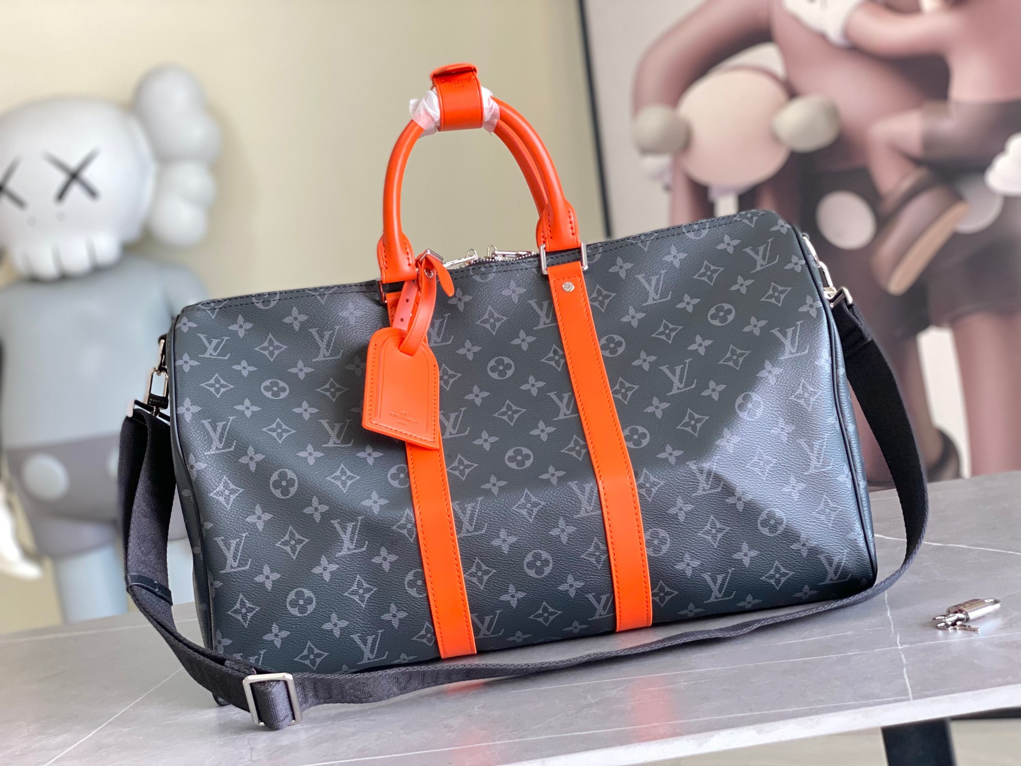 变码芯片 本款M15251 Keepall Bandouliere 45 旅行袋取材 Monogram