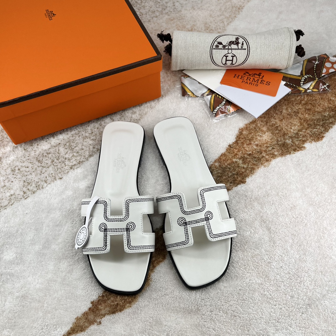 Hermes Sapatos Sandálias Pele de cabra carneiro